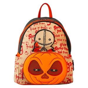 Loungefly Trick 'r Treat Sam Pumpkin Cosplay Mini Backpack